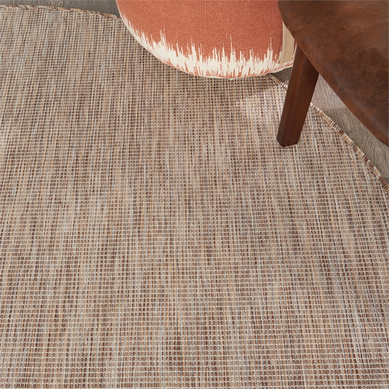 Pemberly Row 6' x Round Beige Fabric Modern Area Rug (6' Round)