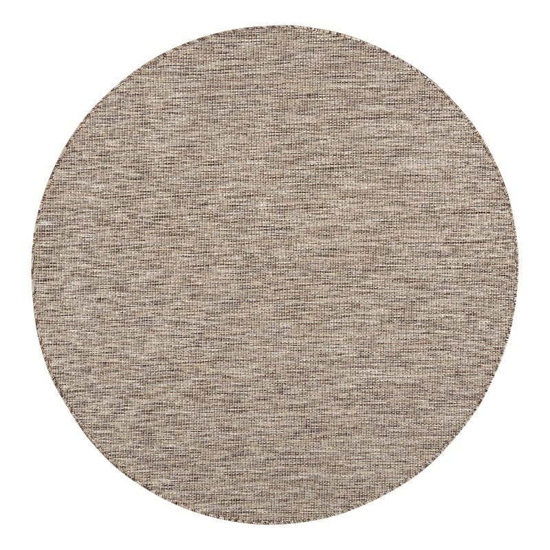 Pemberly Row 6' x Round Beige Fabric Modern Area Rug (6' Round)