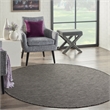 Pemberly Row 6' x Round Charcoal Fabric Modern Area Rug (6' Round)