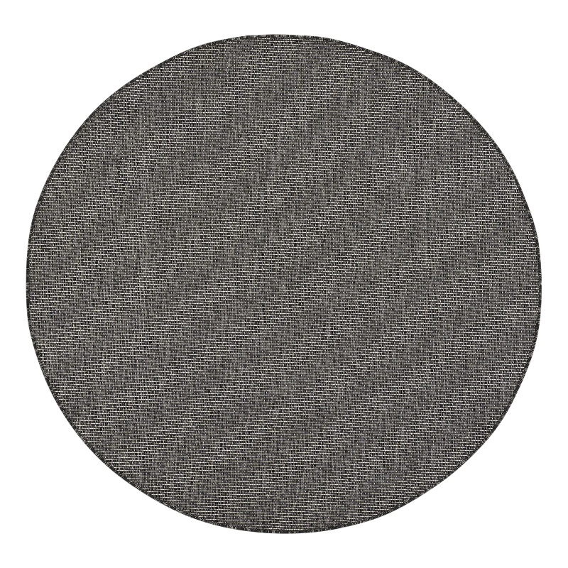 Pemberly Row 6' x Round Charcoal Fabric Modern Area Rug (6' Round)