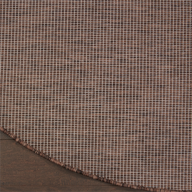 Pemberly Row 6' x Round Natural Fabric Modern Area Rug (6' Round)