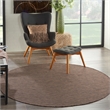 Pemberly Row 6' x Round Natural Fabric Modern Area Rug (6' Round)