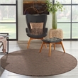 Pemberly Row 6' x Round Natural Fabric Modern Area Rug (6' Round)
