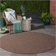 Pemberly Row 6' x Round Natural Fabric Modern Area Rug (6' Round)