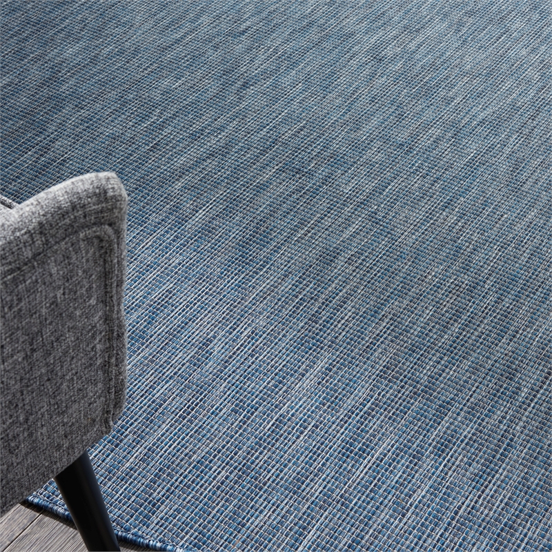 Pemberly Row 6' x Round Navy Blue Fabric Modern Area Rug (6' Round)