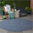 Pemberly Row 6' x Round Navy Blue Fabric Modern Area Rug (6' Round)