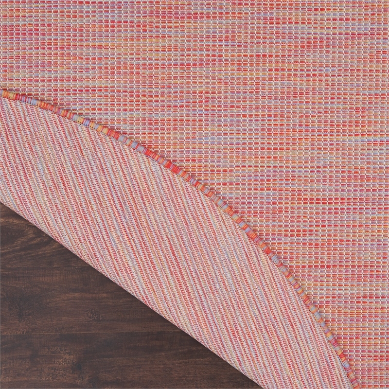 Pemberly Row 6' x Round Rainbow Fabric Modern Area Rug (6' Round)