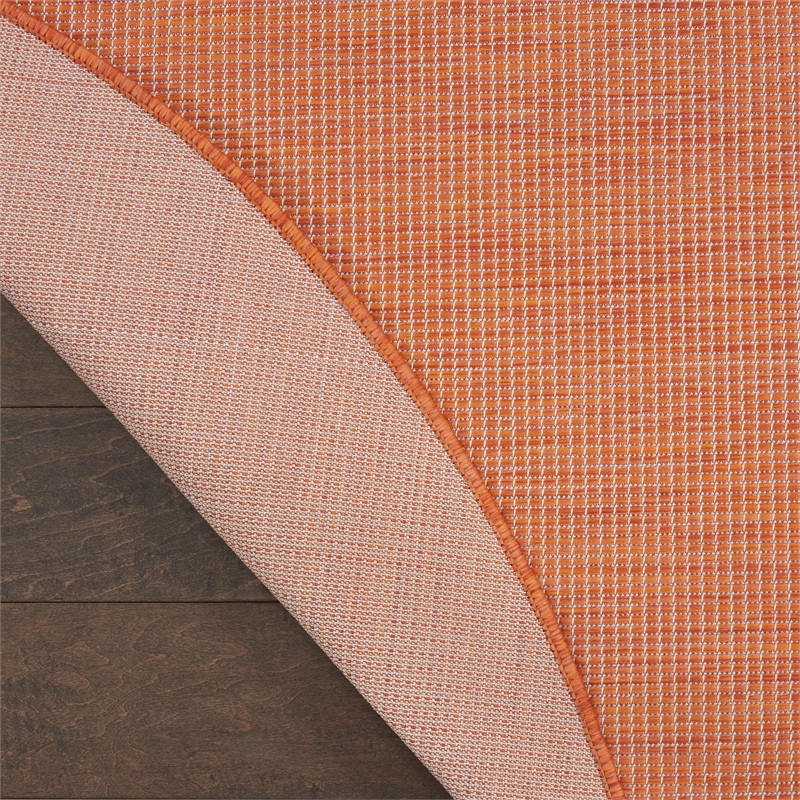 Pemberly Row 6' x Round Terracotta Fabric Modern Area Rug (6' Round)