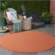 Pemberly Row 6' x Round Terracotta Fabric Modern Area Rug (6' Round)