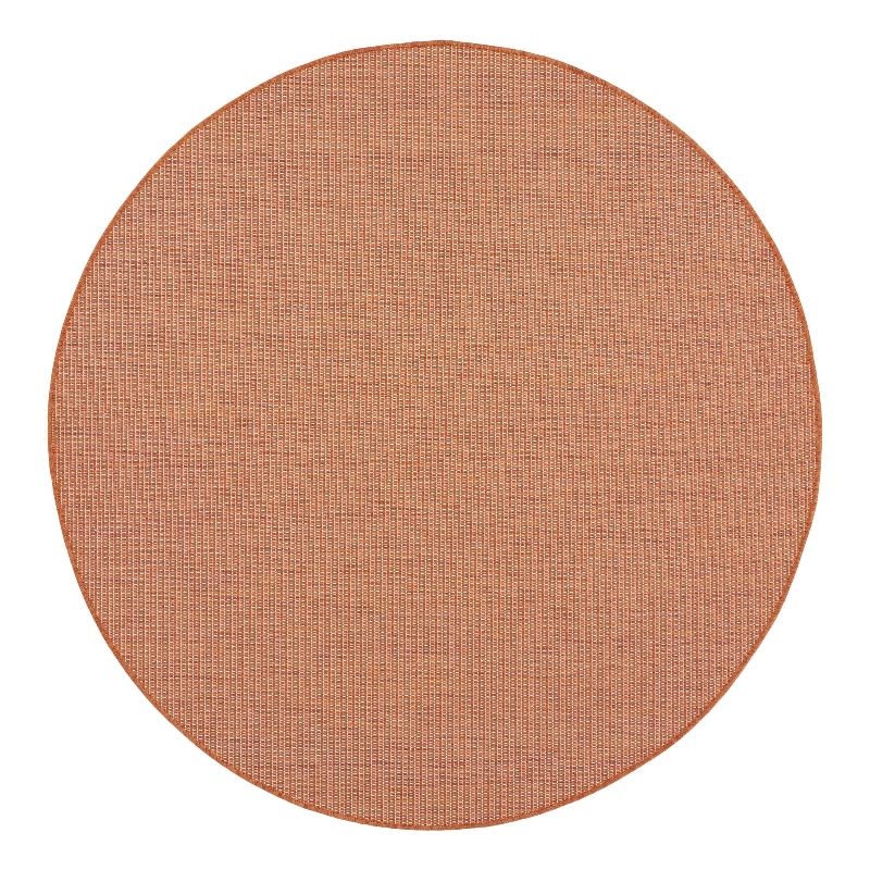 Pemberly Row 6' x Round Terracotta Fabric Modern Area Rug (6' Round)