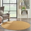 Pemberly Row 6' x Round Yellow Fabric Modern Area Rug (6' Round)