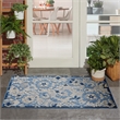 Pemberly Row 3' x 5' Blue Gray Fabric Farmhouse Area Rug (3' x 5')