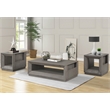 Pemberly Row Contemporary Oak Veneer End Table in Moonstone Finish