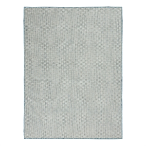 Pemberly Row 48&quot x 72&quot Fabric Indoor/Outdoor Rug in Ivory Aqua