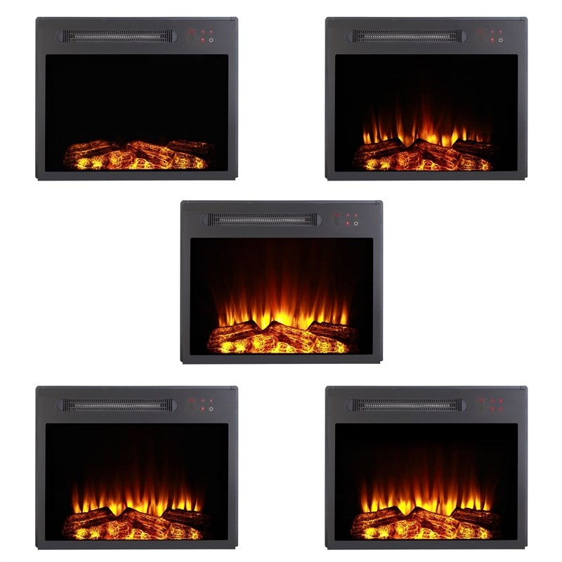 Pemberly Row 45 in. Magnesium Oxide Freestanding Electric Fireplace in Gray