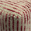 Pemberly Row Contemporary Boho Cube Woven Pouf in Maroon Cotton and Wool
