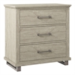 Pemberly Row 32 in. 3-Drawer Bedroom Nightstand with Elevated Metal Legs-Beige