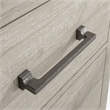 Pemberly Row 32 in. 3-Drawer Bedroom Nightstand with Elevated Metal Legs-Beige