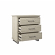 Pemberly Row 32 in. 3-Drawer Bedroom Nightstand with Elevated Metal Legs-Beige
