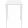 Pemberly Row Contemporary Aluminium Outdoor Patio Rectangle Bar Table