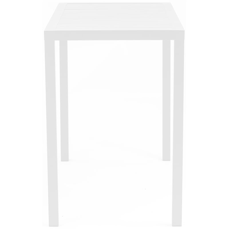 Pemberly Row Contemporary Aluminium Outdoor Patio Rectangle Bar Table