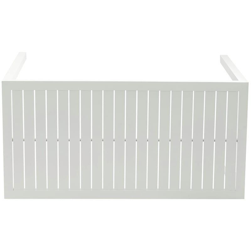 Pemberly Row Contemporary Aluminium Outdoor Patio Rectangle Bar Table