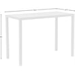 Pemberly Row Contemporary Aluminium Outdoor Patio Rectangle Bar Table
