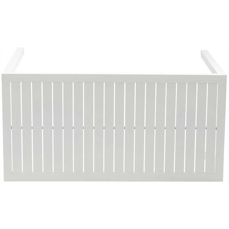 Pemberly Row Contemporary Aluminium Outdoor Patio Rectangle Bar Table