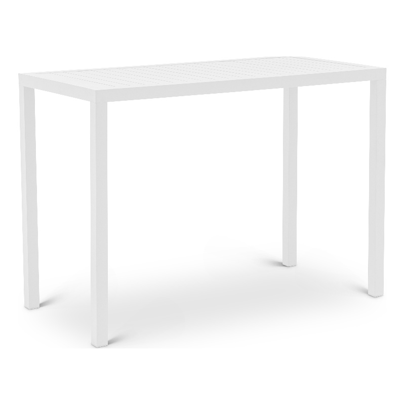Pemberly Row Contemporary Aluminium Outdoor Patio Rectangle Bar Table