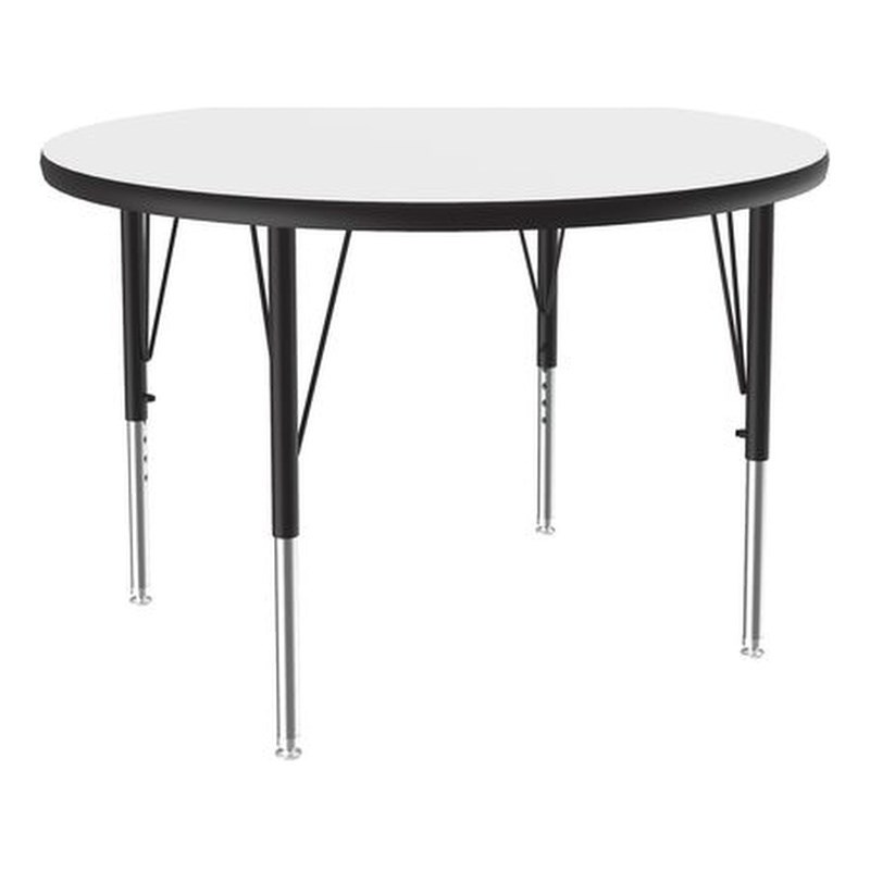 Pemberley Row Wood Black/White Activity Table Round Adjustable 36