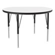 Pemberley Row Wood Black/White Activity Table Round Adjustable 36