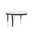Pemberley Row Wood Black/White Activity Table Round Adjustable 36