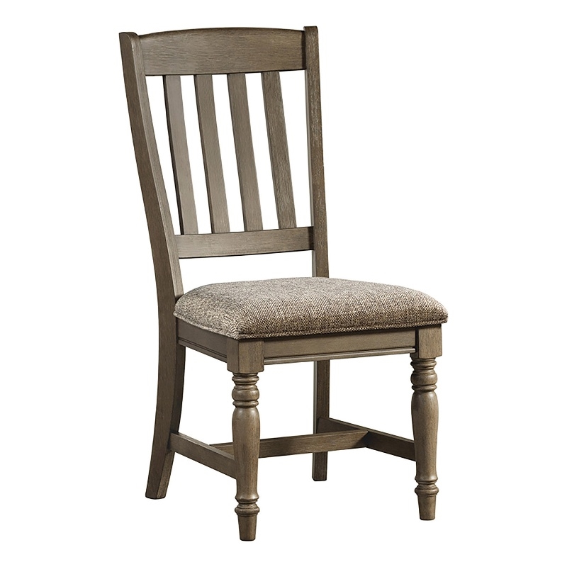 Pemberly Row Contemporary Wood Slat Back Chair in Oak (Set of 2)