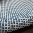 Pemberly Row 5' x 8' Oval Ivory Blue Fabric Modern Area Rug (8' Oval)