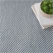 Pemberly Row 6' x Square Ivory Blue Fabric Modern Area Rug (6' Square)