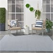 Pemberly Row 6' x Square Ivory Blue Fabric Modern Area Rug (6' Square)