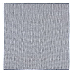 Pemberly Row 6' x Square Ivory Blue Fabric Modern Area Rug (6' Square)