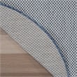 Pemberly Row 8' x Round Ivory Blue Fabric Modern Area Rug (8' Round)