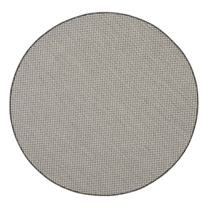 Pemberly Row 4' x Round Ivory Charcoal Fabric Modern Area Rug (4' Round)