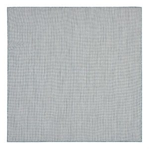 Pemberly Row 6' x Square Ivory Aqua Fabric Modern Area Rug (6' Square)