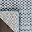 Pemberly Row 5' x Square Ivory Blue Fabric Modern Area Rug (5' Square)