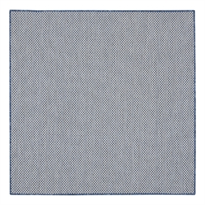 Pemberly Row 5' x Square Ivory Blue Fabric Modern Area Rug (5' Square)