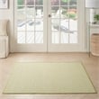 Pemberly Row 4' x Square Ivory Green Fabric Modern Area Rug (4' Square)