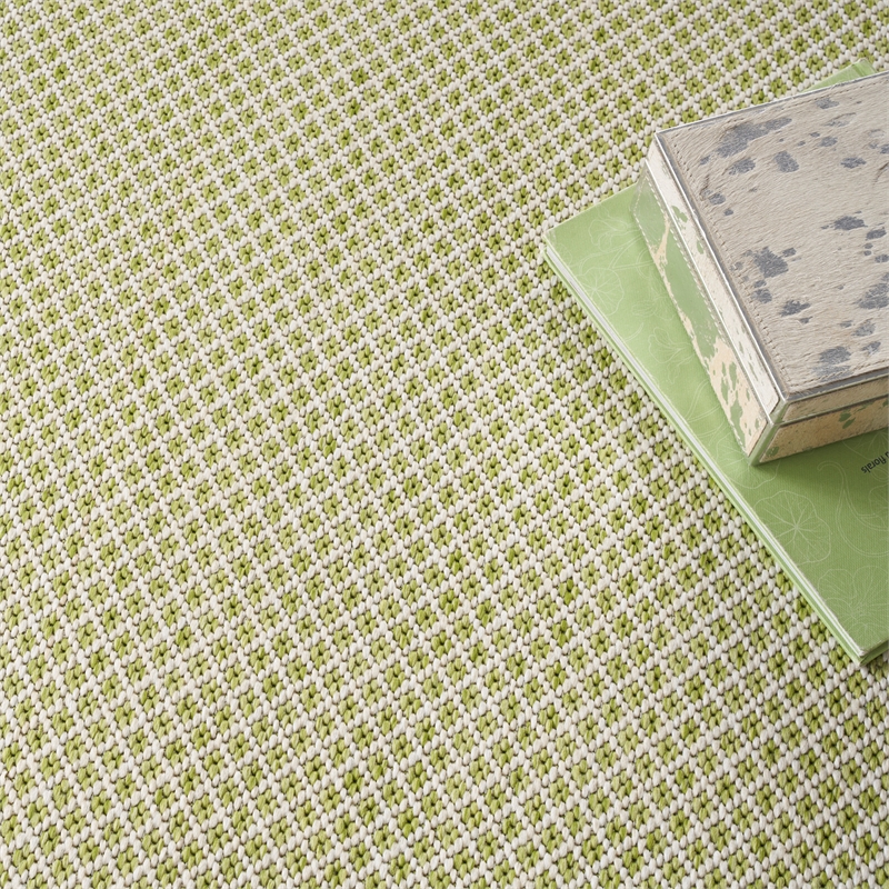 Pemberly Row 5' x 8' Oval Ivory Green Fabric Modern Area Rug (8' Oval)