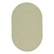 Pemberly Row 5' x 8' Oval Ivory Green Fabric Modern Area Rug (8' Oval)