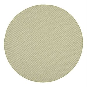 Pemberly Row 6' x Round Ivory Green Fabric Modern Area Rug (6' Round)