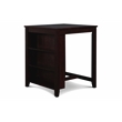 Pemberly Row Solid Wood Counter Table W/2 Chairs in Ebony Black