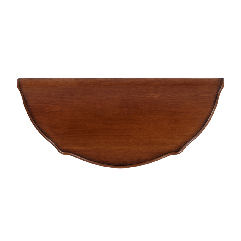 Pemberly Row Contemporary Wood Demilune Console Table-Olive Ash