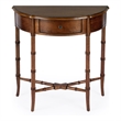 Pemberly Row Contemporary Wood Demilune Console Table-Olive Ash