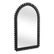 Pemberly Row Contemporary Rectangular Modern Wood Wall Mirror in Black